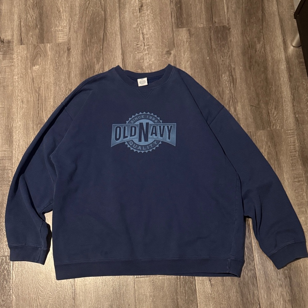 Old Navy Men's Dark Blue Crewneck Sweater